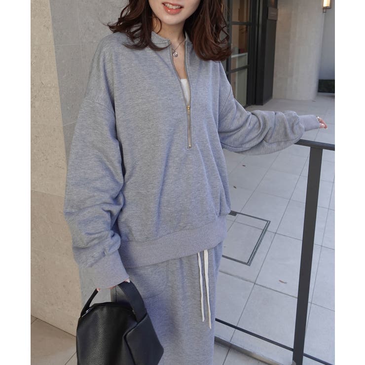 ハーフジップスウェット【セットアップ可能】 | CORNERS  | 詳細画像23 