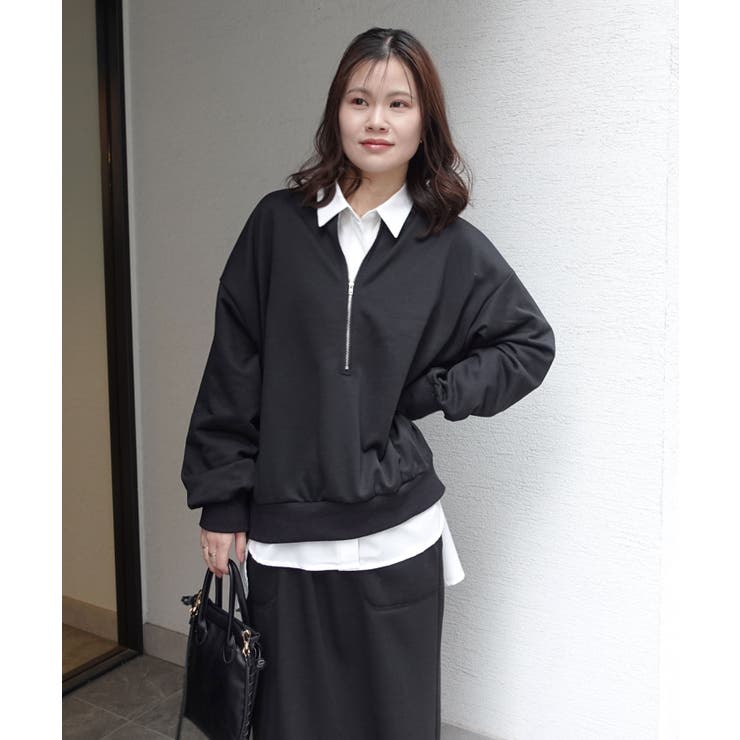 ハーフジップスウェット【セットアップ可能】 | CORNERS  | 詳細画像9 