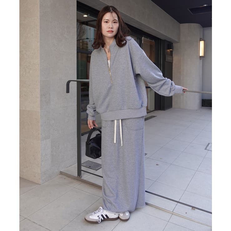 ハーフジップスウェット【セットアップ可能】 | CORNERS  | 詳細画像12 