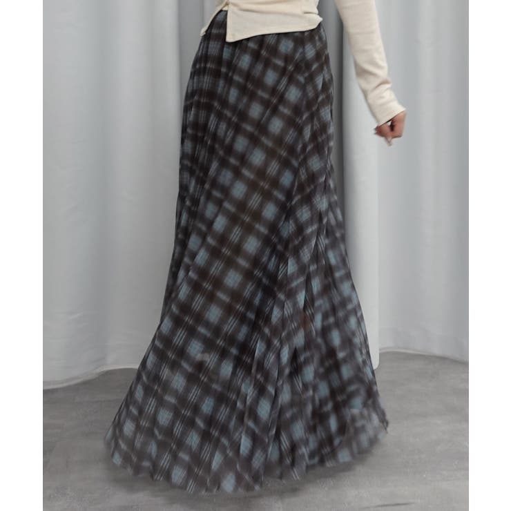 シフォンチェックプリーツスカート | CORNERS  | 詳細画像3 