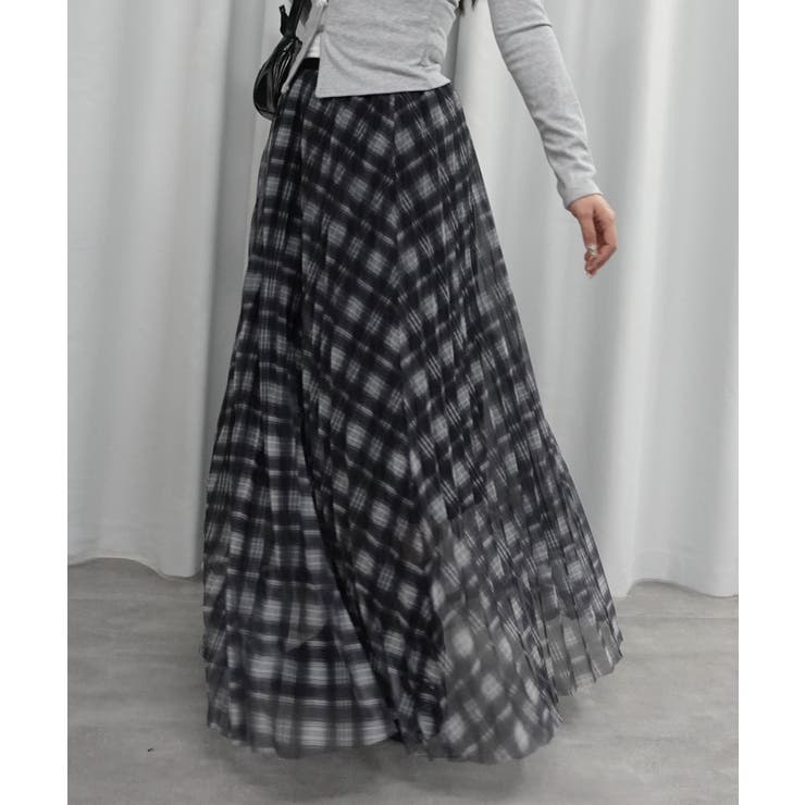 シフォンチェックプリーツスカート | CORNERS  | 詳細画像8 