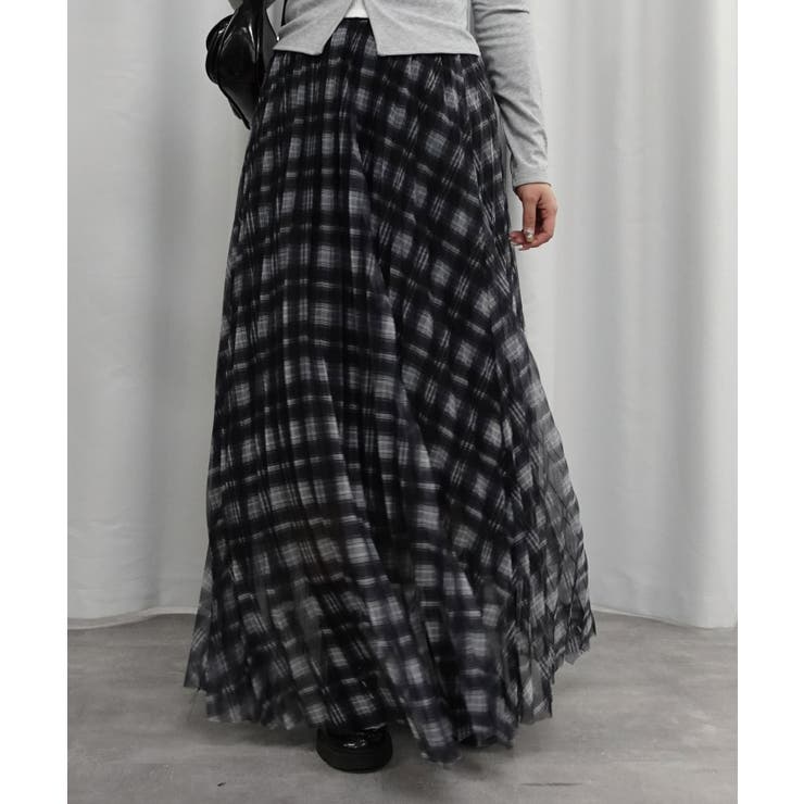 シフォンチェックプリーツスカート | CORNERS  | 詳細画像6 