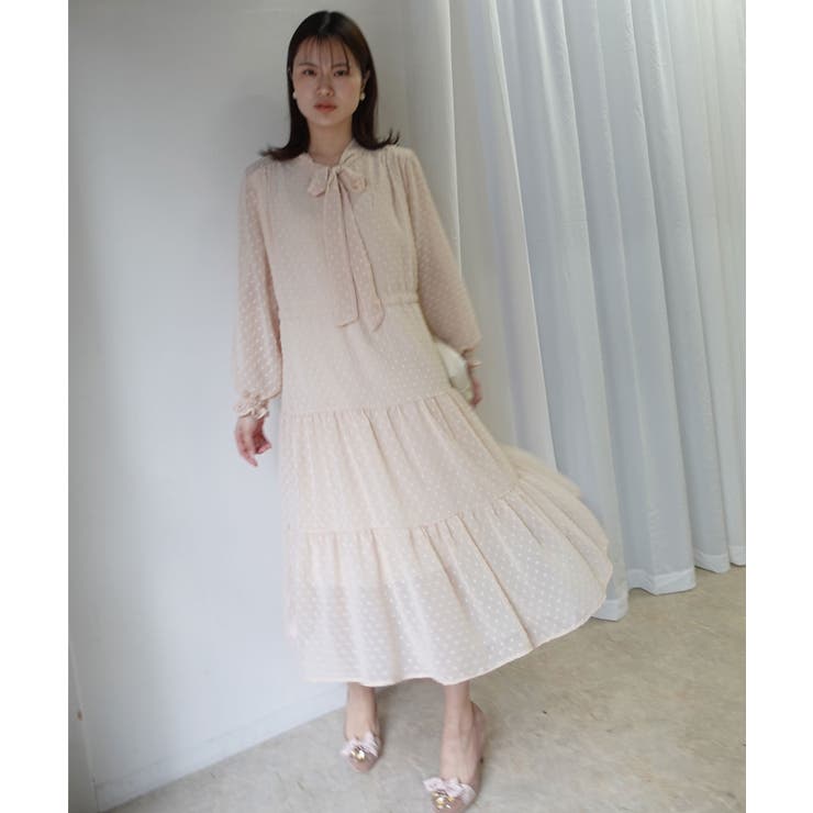 ドビーシフォンリボンティアードワンピース | CORNERS  | 詳細画像4 