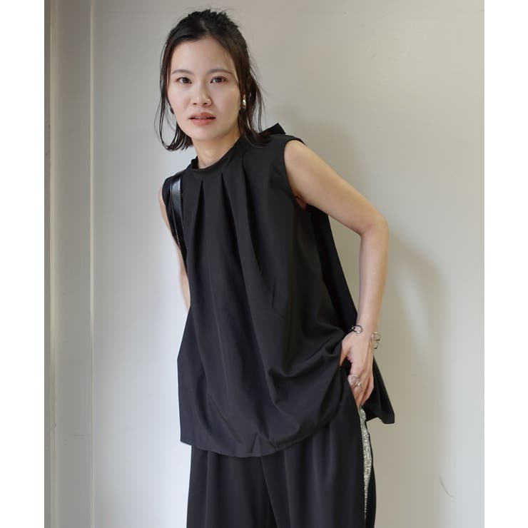 Beau Soleil専用　バックリボントップス　ブラック バックリボントップス / Back Ribbon Tops | FICTION TOKYO O