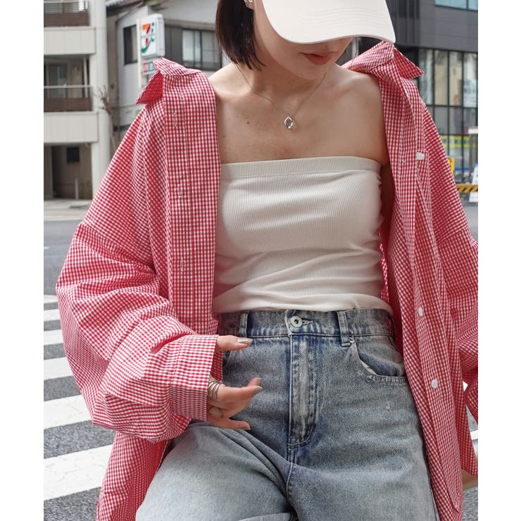 CHANEL ギンガムチェック 40 REDYAZEL｜ギンガムチェックチュールトップス | Rakuten Fashion
