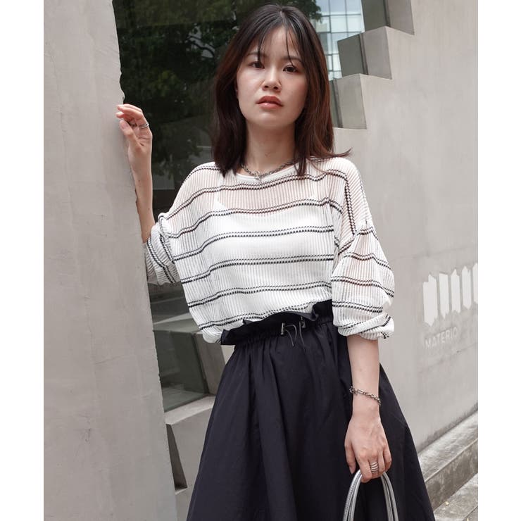 TODAYFUL - カシミアボーダーニット tops】ボーダー柄ニットセーター M19738 | nanastyle
