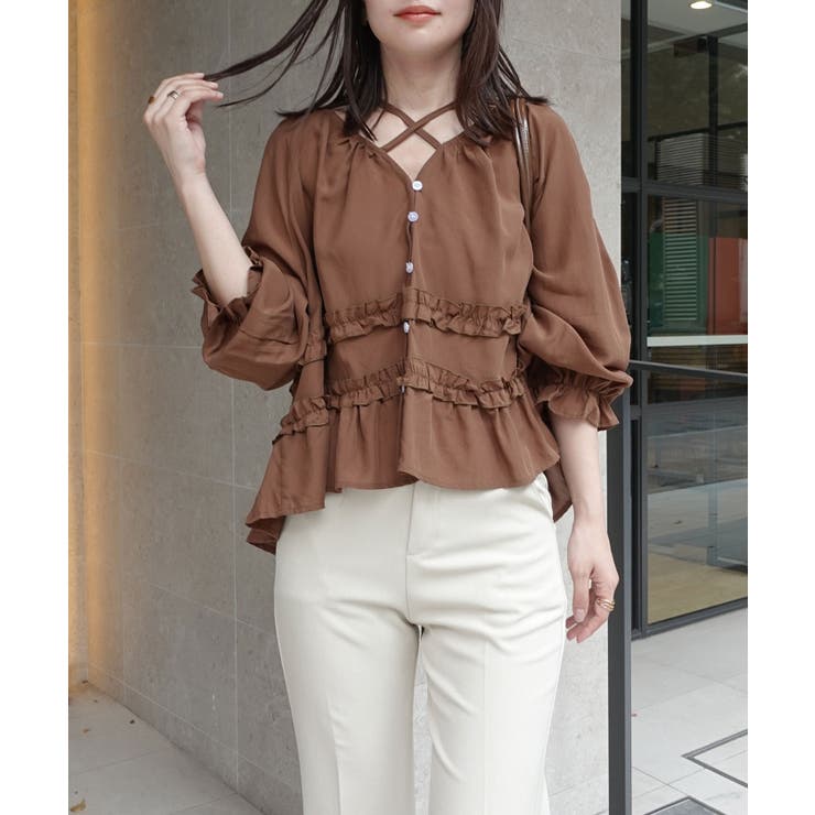 コットンフリルリボンブラウス | CORNERS  | 詳細画像8 