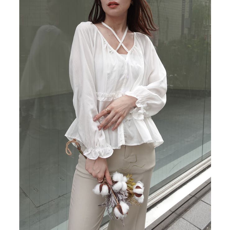 コットンフリルリボンブラウス | CORNERS  | 詳細画像14 