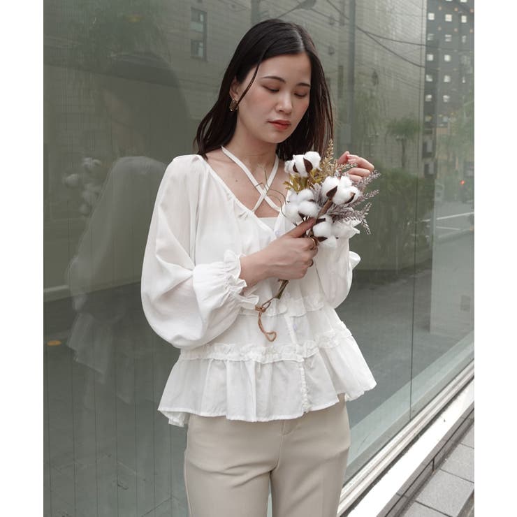 コットンフリルリボンブラウス | CORNERS  | 詳細画像15 