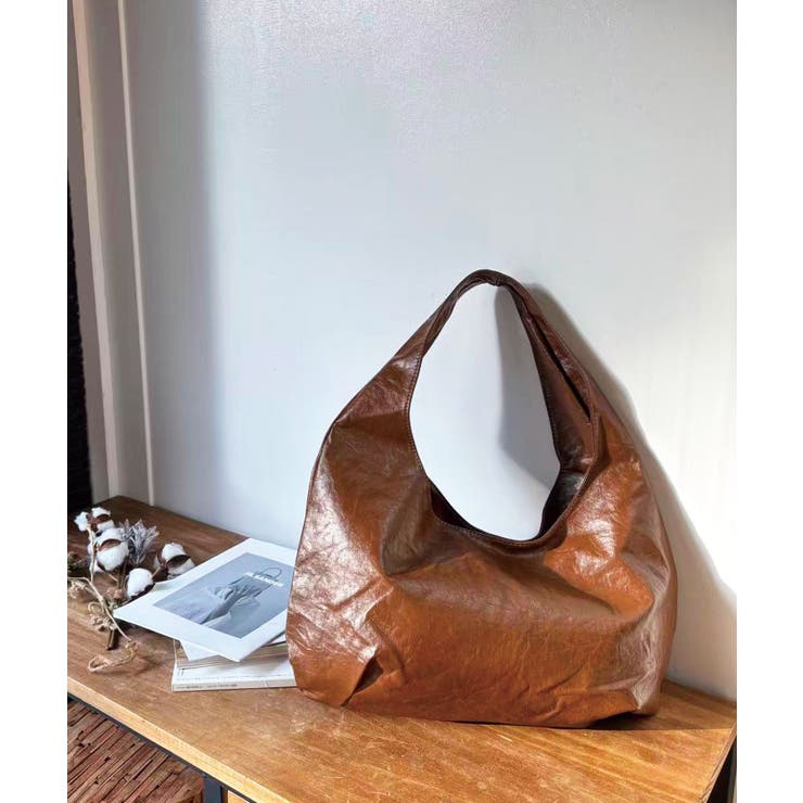 ブラウン | フェイクレザートートバッグ【A4サイズ対応】 | CORNERS 