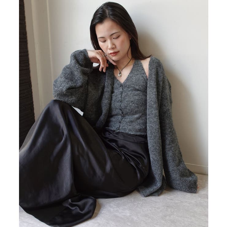 ホルターネックニットカーディガンセット[品番：TRIW0004174]｜CORNERS