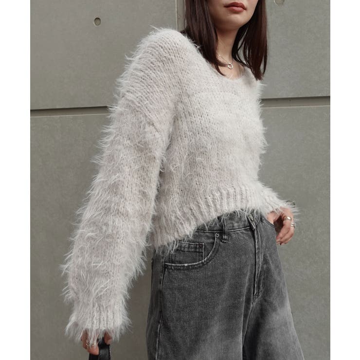 シャギーVネックニット | CORNERS  | 詳細画像2 