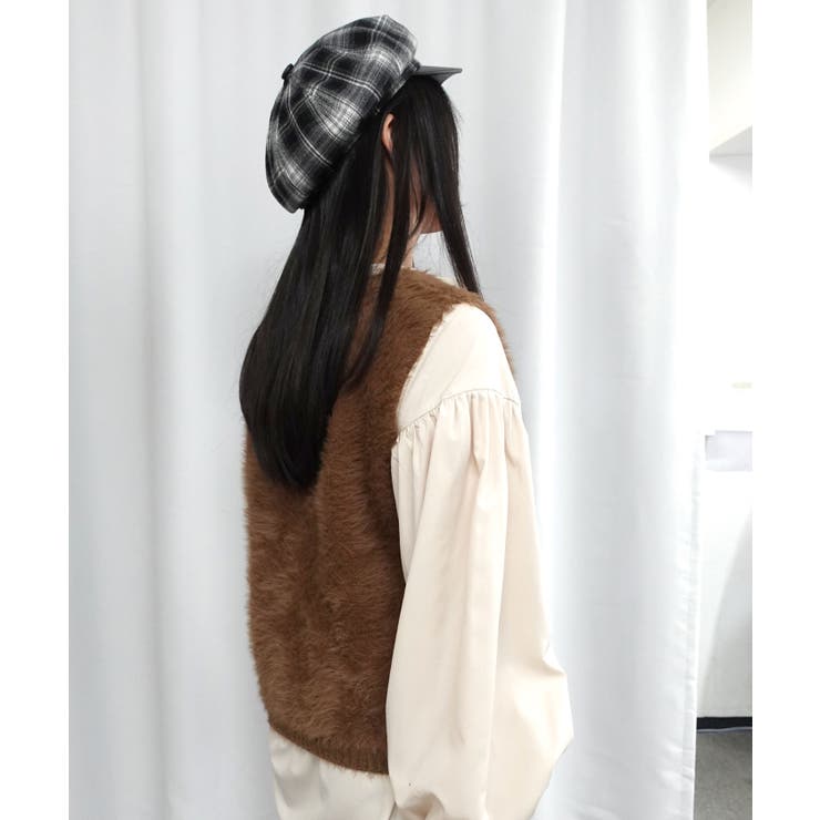 Vネックシャギーニットベスト | CORNERS  | 詳細画像6 