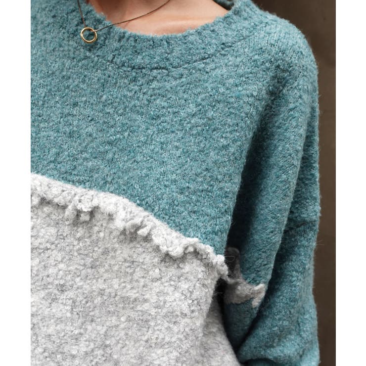 フリンジ配色ふわふわニット | CORNERS  | 詳細画像12 