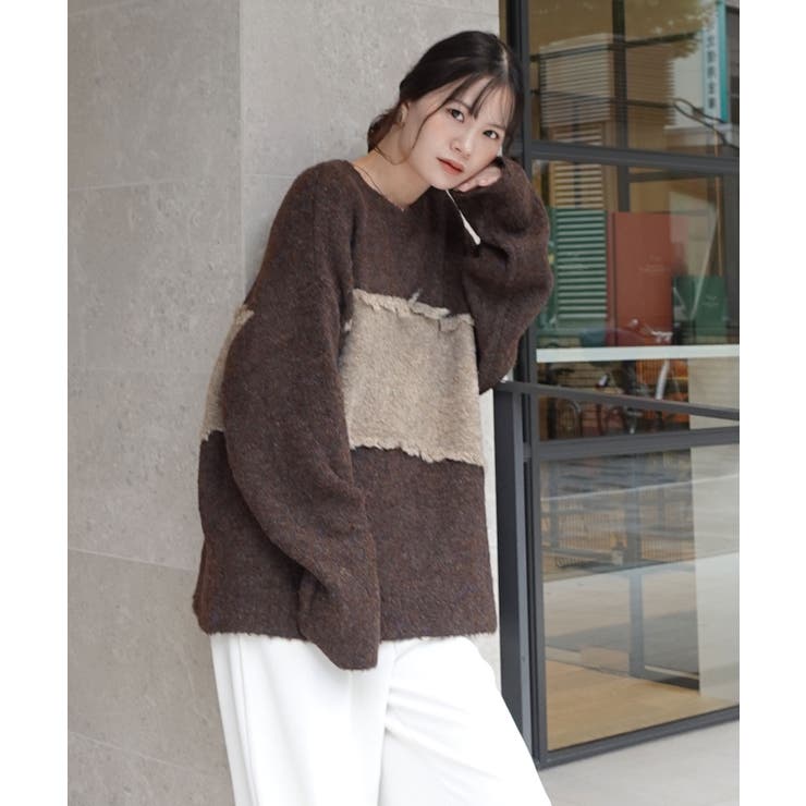 フリンジ配色ふわふわニット | CORNERS  | 詳細画像16 