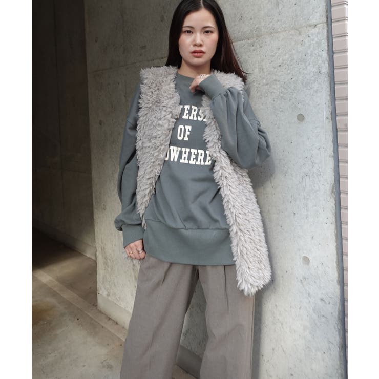 サイドスリットビッグカレッジスウェット | CORNERS  | 詳細画像15 