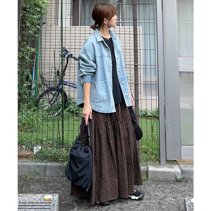 【CORNERS by KR】レオパードティアードスカート | CORNERS  | 詳細画像1 