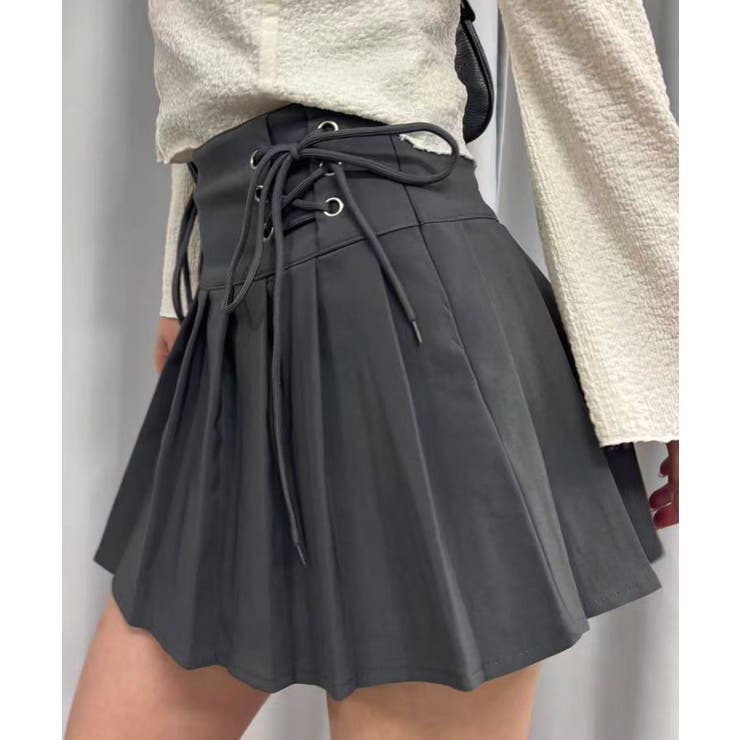 グレー | 【 インパン裏地付 】マイクロプリーツミニスカパン | CORNERS 