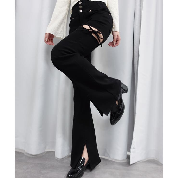 ハイウエストカットアウトリボンデニムパンツ | CORNERS  | 詳細画像22 