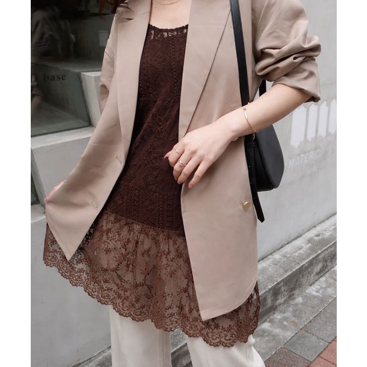 ブラウン | レースキャミチュニック | CORNERS 