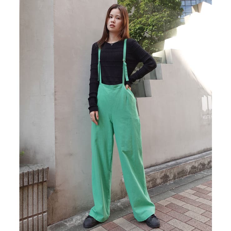 アソートサスペンダー付きストレートパンツ サロペット オーバーオール | CORNERS  | 詳細画像14 