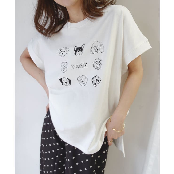 オフホワイト | DOGGIEプリントTシャツ | CORNERS 