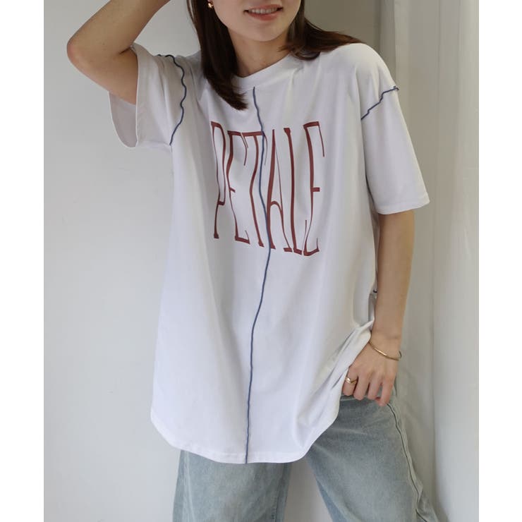 メロウ切り替えウェーブロゴTシャツ【接触冷感】 | CORNERS  | 詳細画像2 