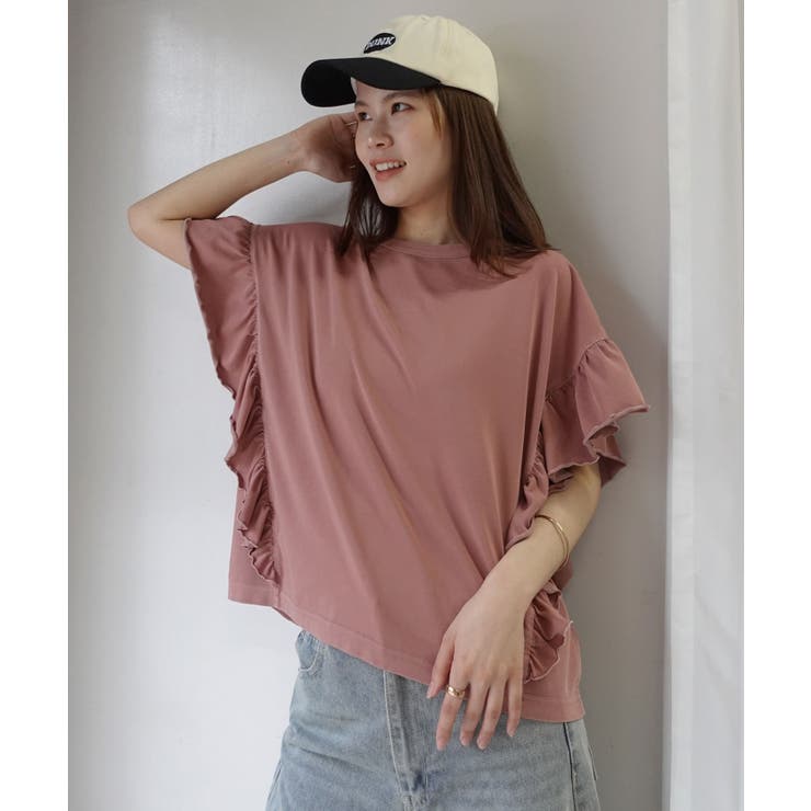 ドライタッチピグメント加工ラッフルスリーブTシャツ | CORNERS  | 詳細画像17 