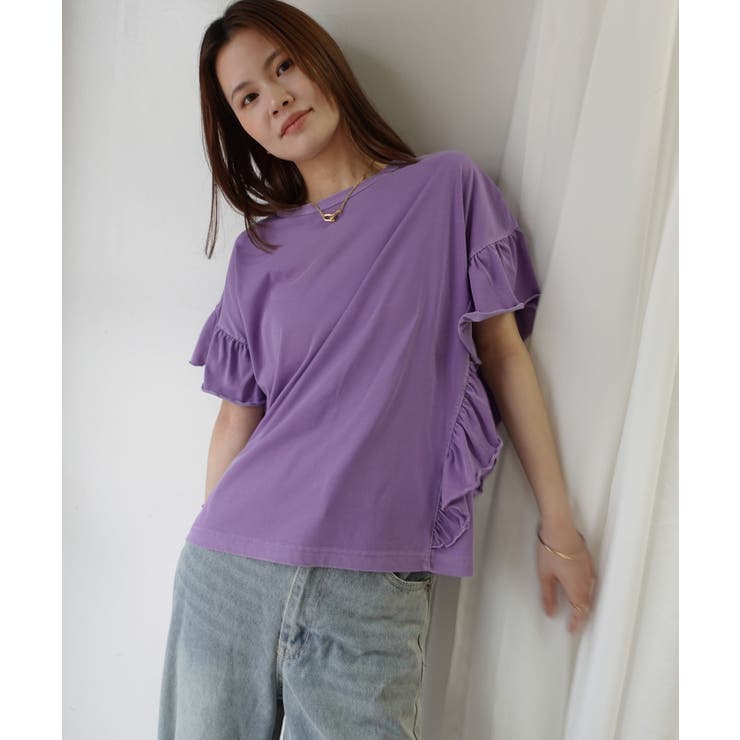 ドライタッチピグメント加工ラッフルスリーブTシャツ | CORNERS  | 詳細画像19 