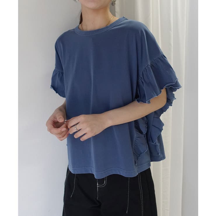 ドライタッチピグメント加工ラッフルスリーブTシャツ | CORNERS  | 詳細画像22 