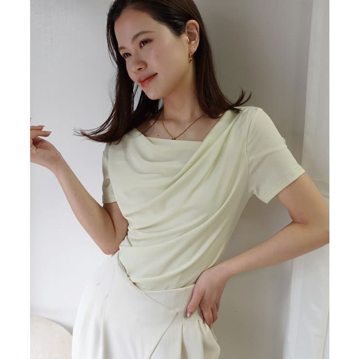 ライトグリーン | ドレープ半袖Tシャツ | CORNERS 