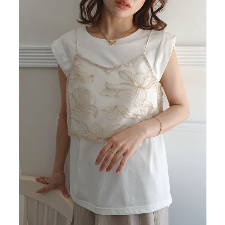 チュール花柄刺繍ビスチェ[品番：TRIW0004124]｜CORNERS （コーナーズ