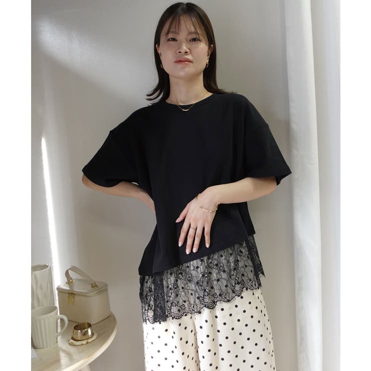 裾レースアシメTシャツ | CORNERS  | 詳細画像6 