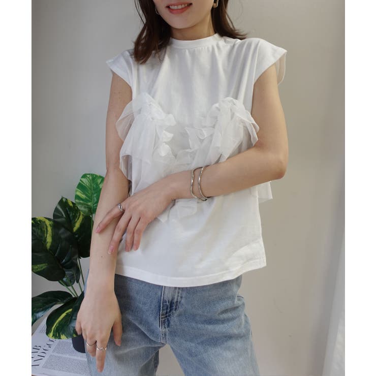 2wayチュールフリルフレンチTシャツ | CORNERS  | 詳細画像18 