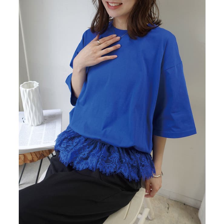 【機能素材】裾レースTシャツ【接触冷感】【UV加工】【吸水速乾】 | CORNERS  | 詳細画像3 
