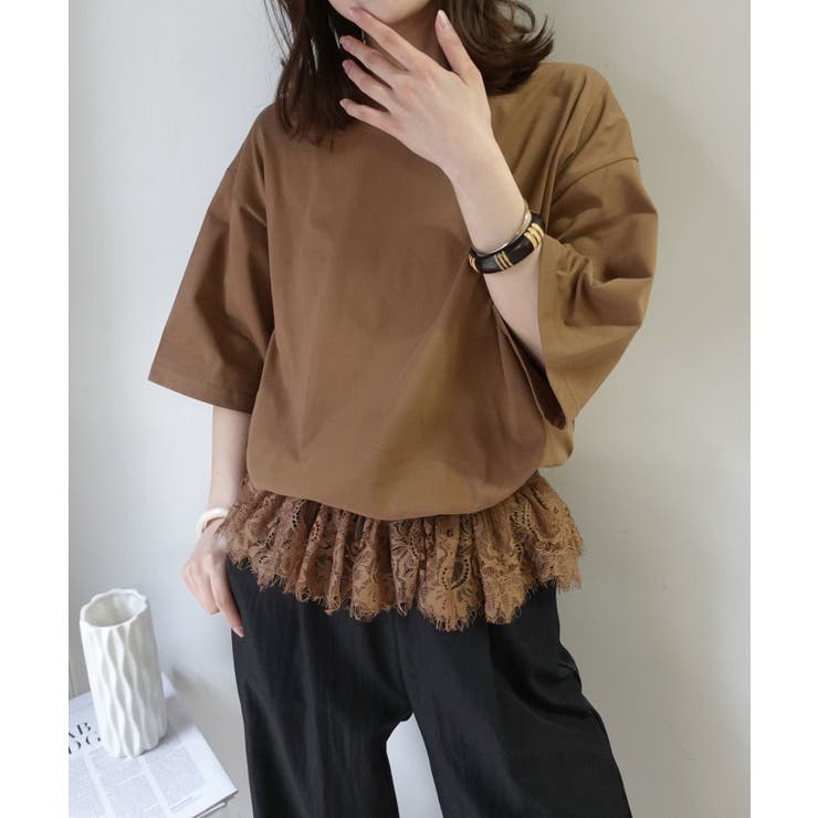 【機能素材】裾レースTシャツ【接触冷感】【UV加工】【吸水速乾】 | CORNERS  | 詳細画像14 