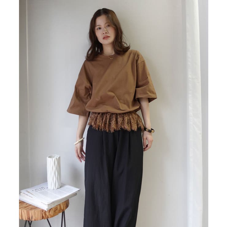 【機能素材】裾レースTシャツ【接触冷感】【UV加工】【吸水速乾】 | CORNERS  | 詳細画像15 