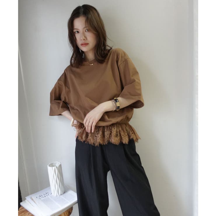 【機能素材】裾レースTシャツ【接触冷感】【UV加工】【吸水速乾】 | CORNERS  | 詳細画像5 