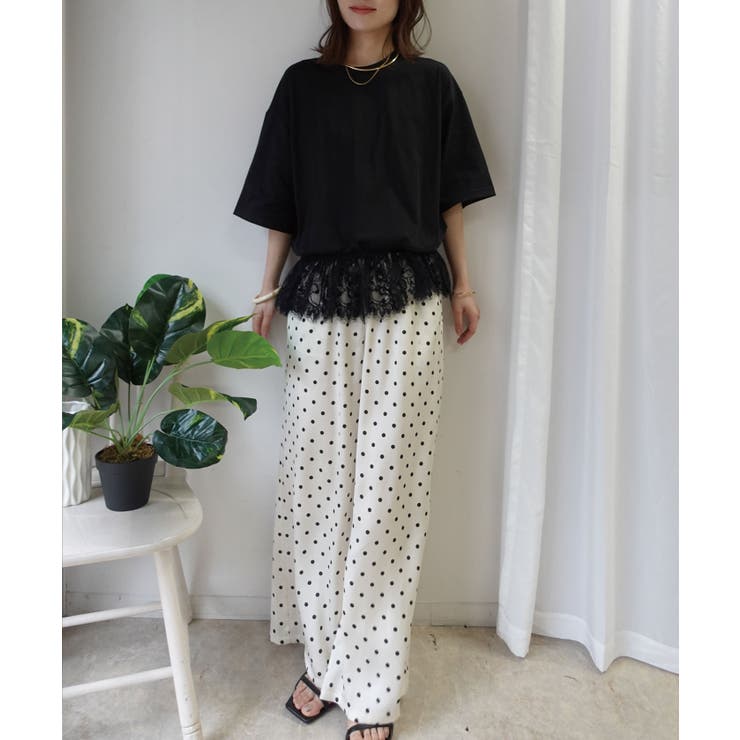 【機能素材】裾レースTシャツ【接触冷感】【UV加工】【吸水速乾】 | CORNERS  | 詳細画像10 