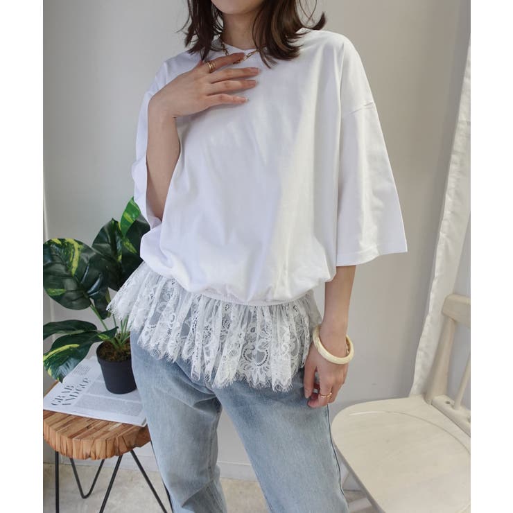 【機能素材】裾レースTシャツ【接触冷感】【UV加工】【吸水速乾】 | CORNERS  | 詳細画像16 