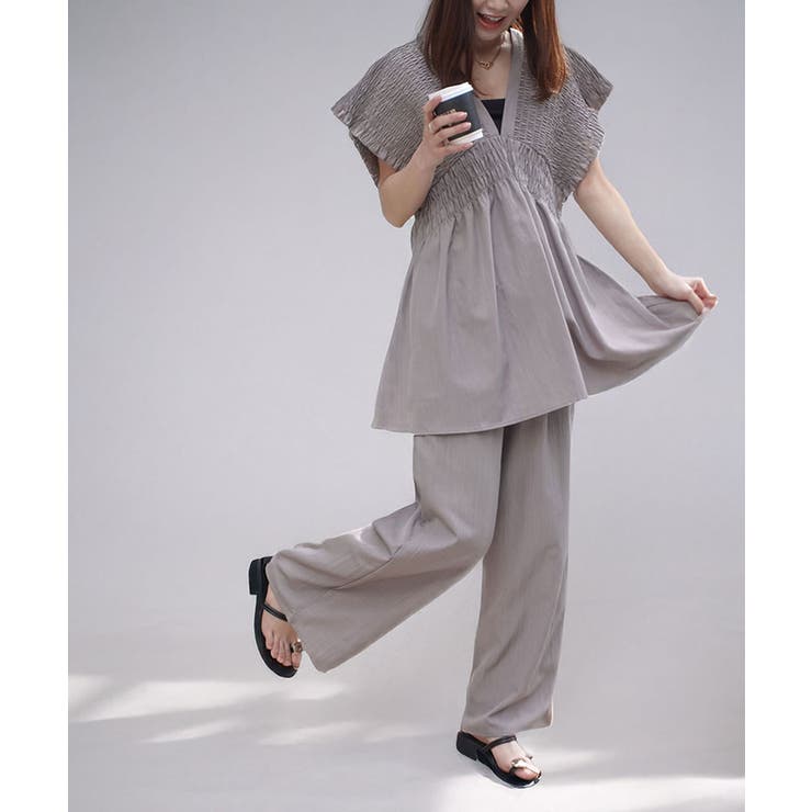 シャーリングチュニック【セットアップ可能】 | CORNERS  | 詳細画像23 