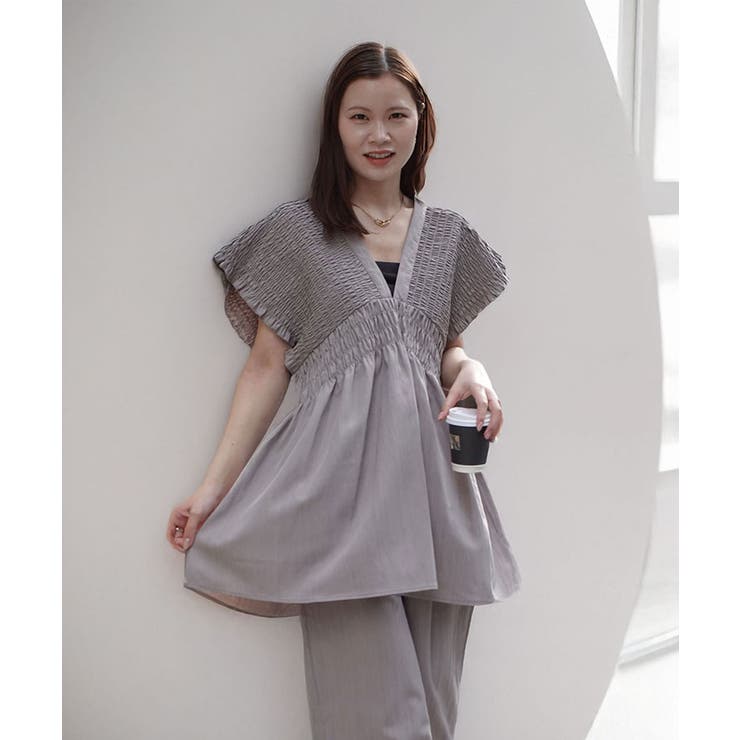 シャーリングチュニック【セットアップ可能】 | CORNERS  | 詳細画像25 