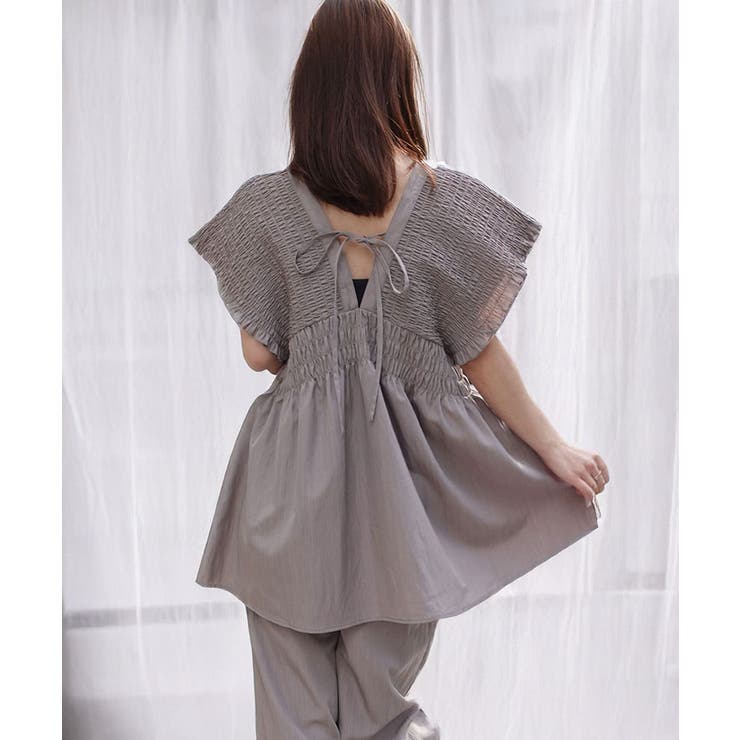 シャーリングチュニック【セットアップ可能】 | CORNERS  | 詳細画像24 