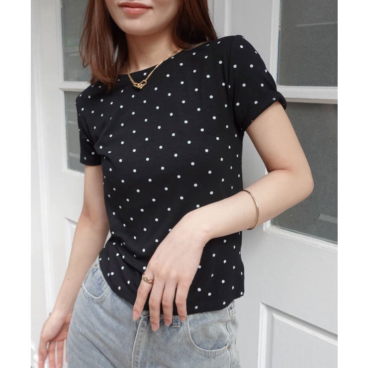 ドット柄コンパクトTシャツ | CORNERS  | 詳細画像8 