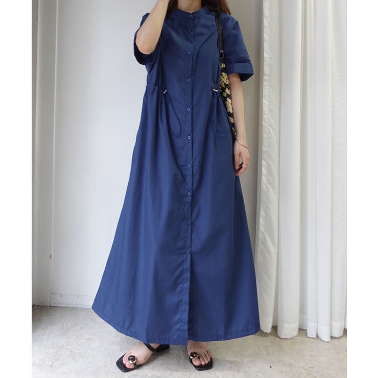 CORNERS by KR】ドローストリングシャツワンピース[品番：TRIW0004457