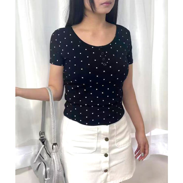ドット柄ヘンリーネックTシャツ | CORNERS  | 詳細画像4 