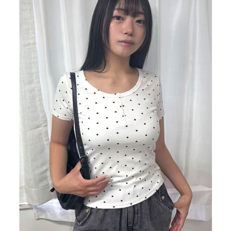 ドット柄ヘンリーネックTシャツ | CORNERS  | 詳細画像9 