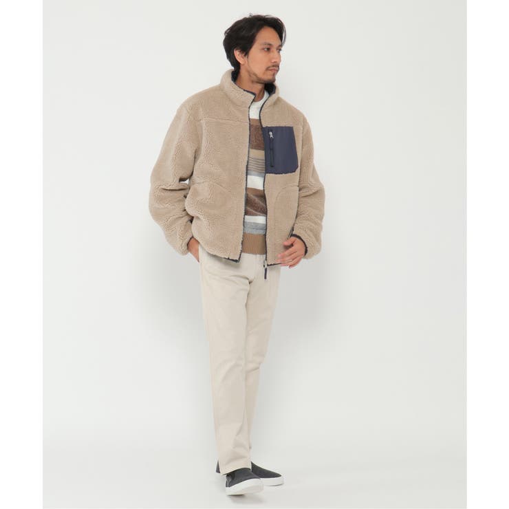 90s リバーシブル 短丈 デニム ブルゾン ボアフリース 日本製 Mリブライン セール】【WEB限定】SHIPS: ビッグシルエット リバーシブル ボア