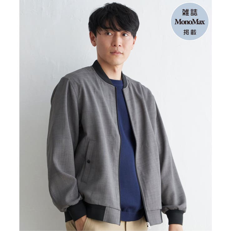 ミディアムグレー | イージーケアリネンライクブルゾン | ikka 