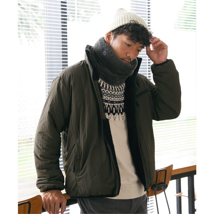 【親子コーデ】リバーシブルナイロンフリースブルゾン | ikka  | 詳細画像1 